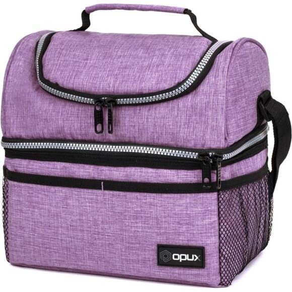 Lunch Box For Women, Insulated Large Lunch Bag Adult Work, Double Decker - Picture 1 of 7